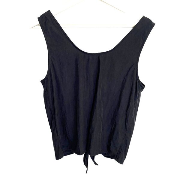 Gap TENCEL™ Lyocell Cropped Knot Tank Top Moonless Night- S Tall NWOT - Picture 3 of 8